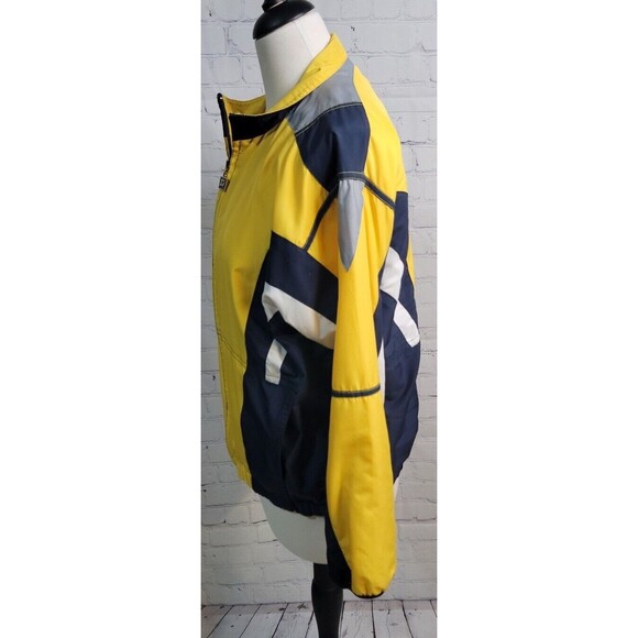 Vintage 90s Tail Windbreaker Jacket Coat Sz S Yellow Navy White Classic Lined - Picture 5 of 9